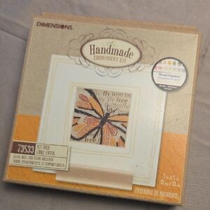 Dimensions Handmade Embroidery Kit with Butterfly Design